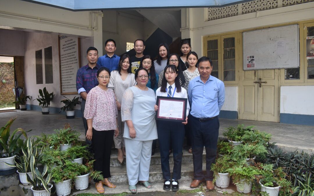 Ms Imsenna Aier ranked 3rd in the Dhai Akhar Letter Writing Campaign