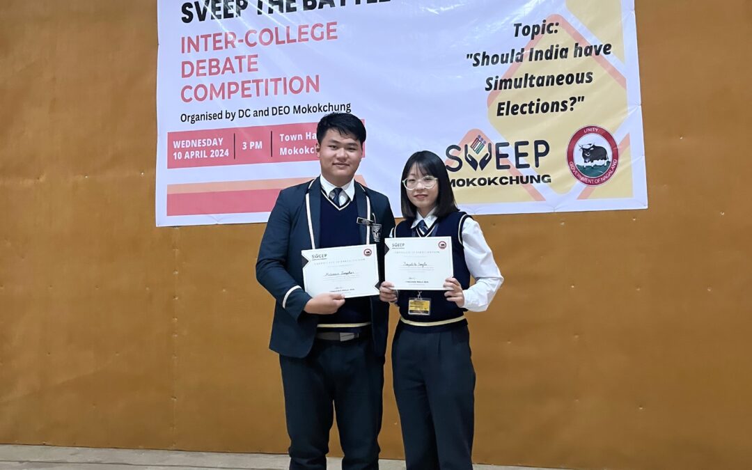 MEDEMREN AND YIMYATETLA SANGLIR BAGGED 2ND POSITION IN INTERCOLLEGE DEBATE COMPETITION ORGANIZED BY SVEEP