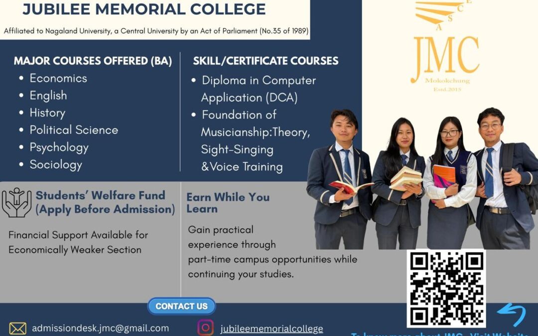 Shape your future at Jubilee Memorial College, Mokokchung